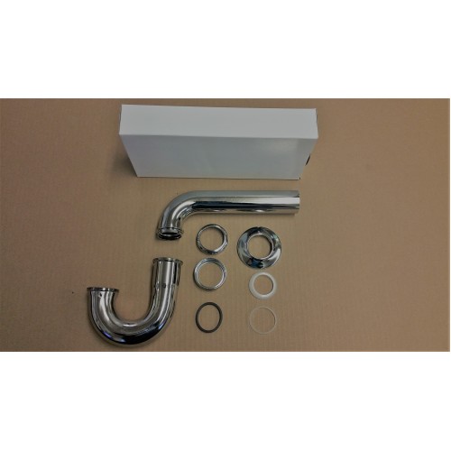 Plumbing Tubular P Trap Brass Tube 1-1/2  x 1-1/2 x 17 ga DC Direction Connection Inch Chrome